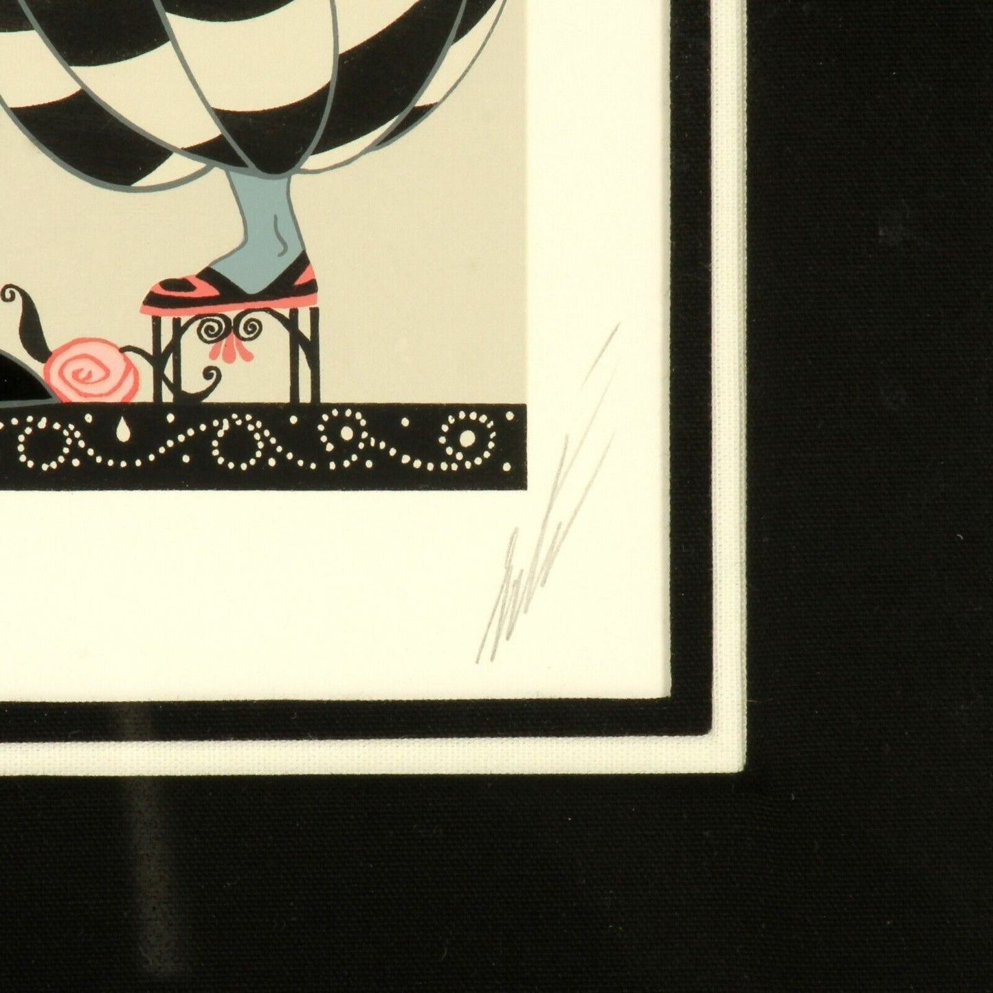 "Flowered Cape" by Erte Serigraph on Paper AP 60/90 Framed w/ CoA