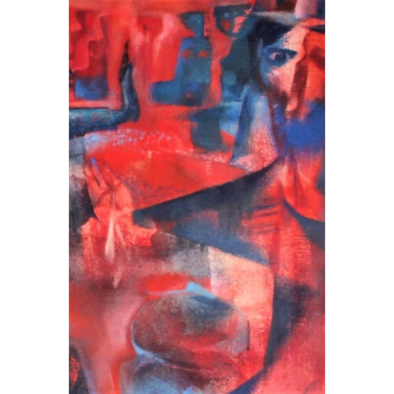 Joseph Wolins: "Dance of the Hassidim" - Oil Painting on Canvas Signed 1962