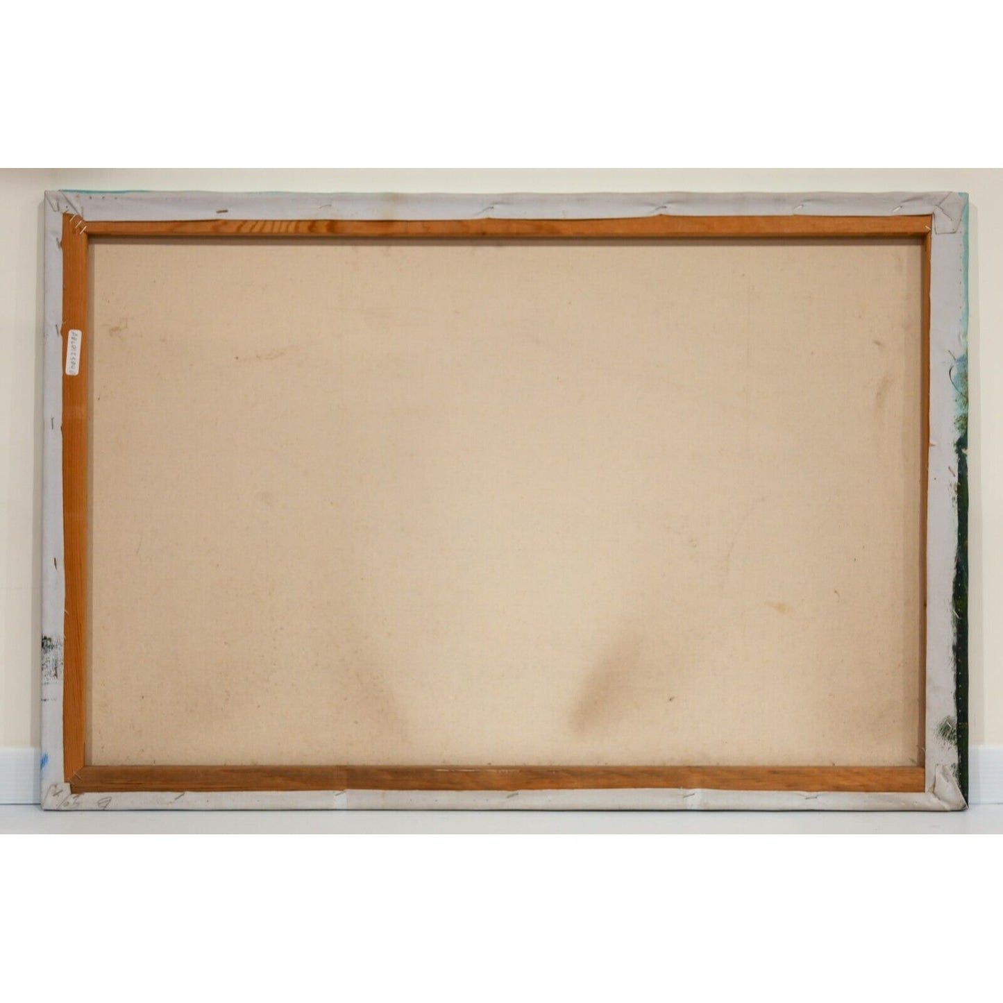 Untitled Mountain Landscape Oil Painting signed R Paul 36" x 24" Unframed