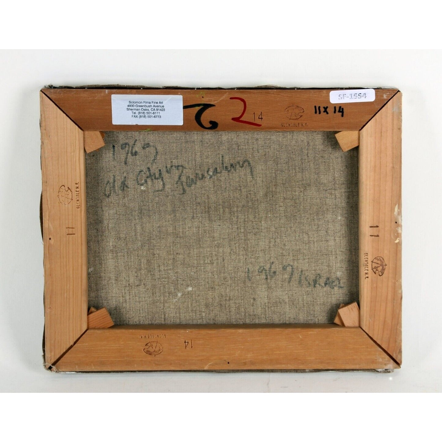 OLD CITY JERUSALEM BY WEINBERG OIL ON CANVAS 11" x 14" UNFRAMED