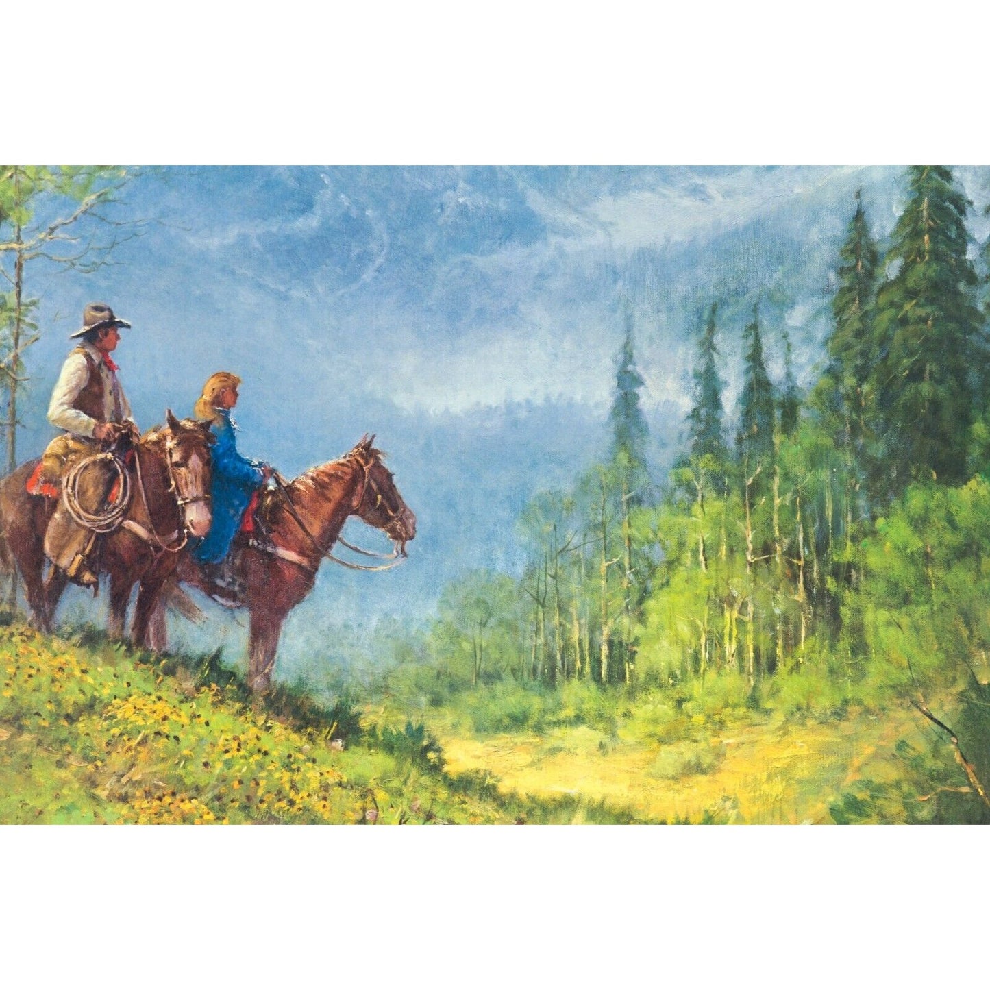 "Reflecting His Majesty" by G Harvey Framed Lithograph w/ CoA #8946