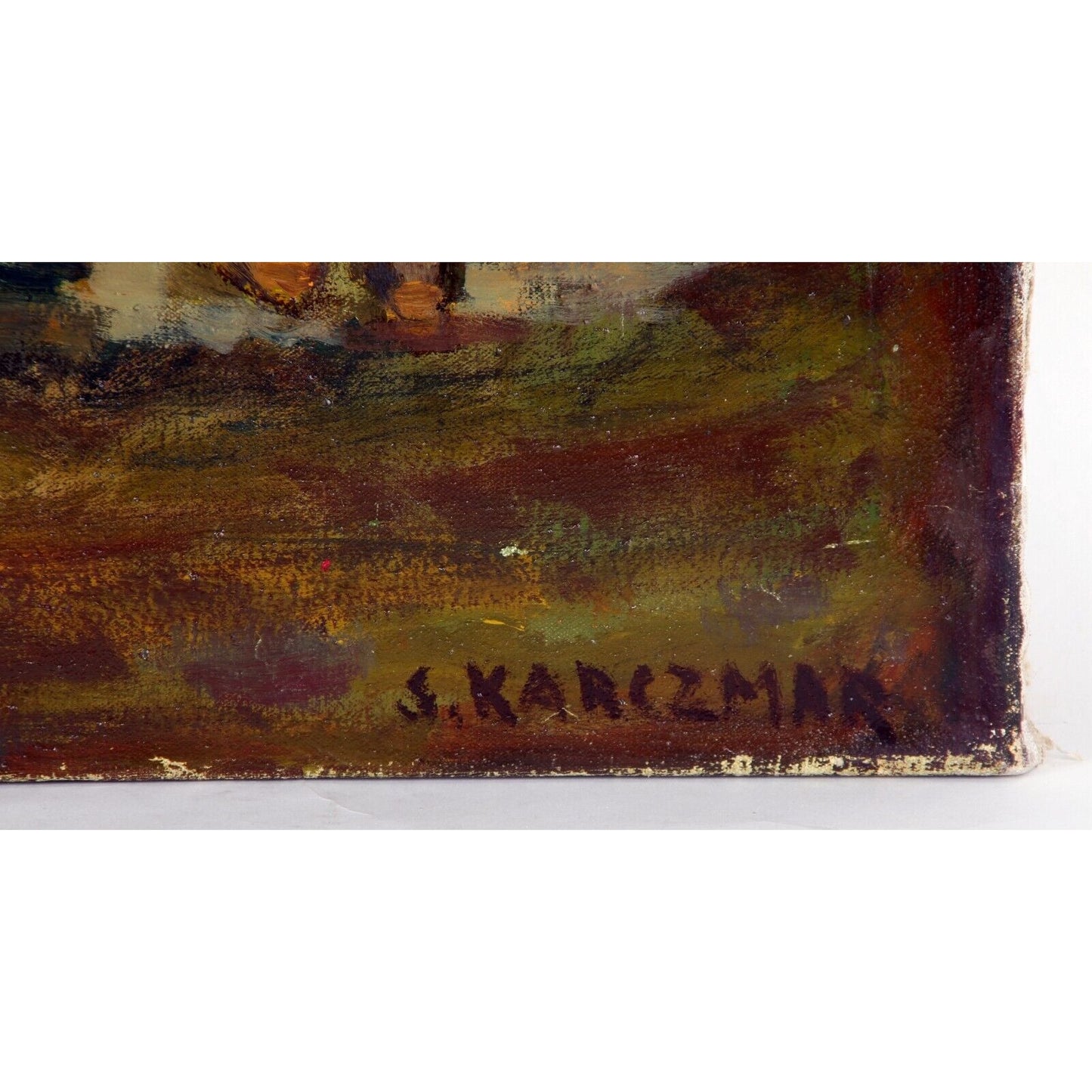 SIMCHAT TORAH BY S. KARCZMAR OIL ON CANVAS UNFRAMED 21" x 29"