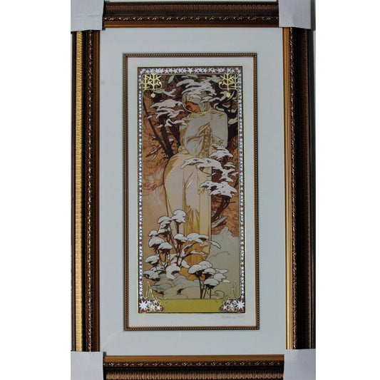 The Seasons: Winter (1900) by Alphonse Mucha Signed LE No. 127/475 Giclée