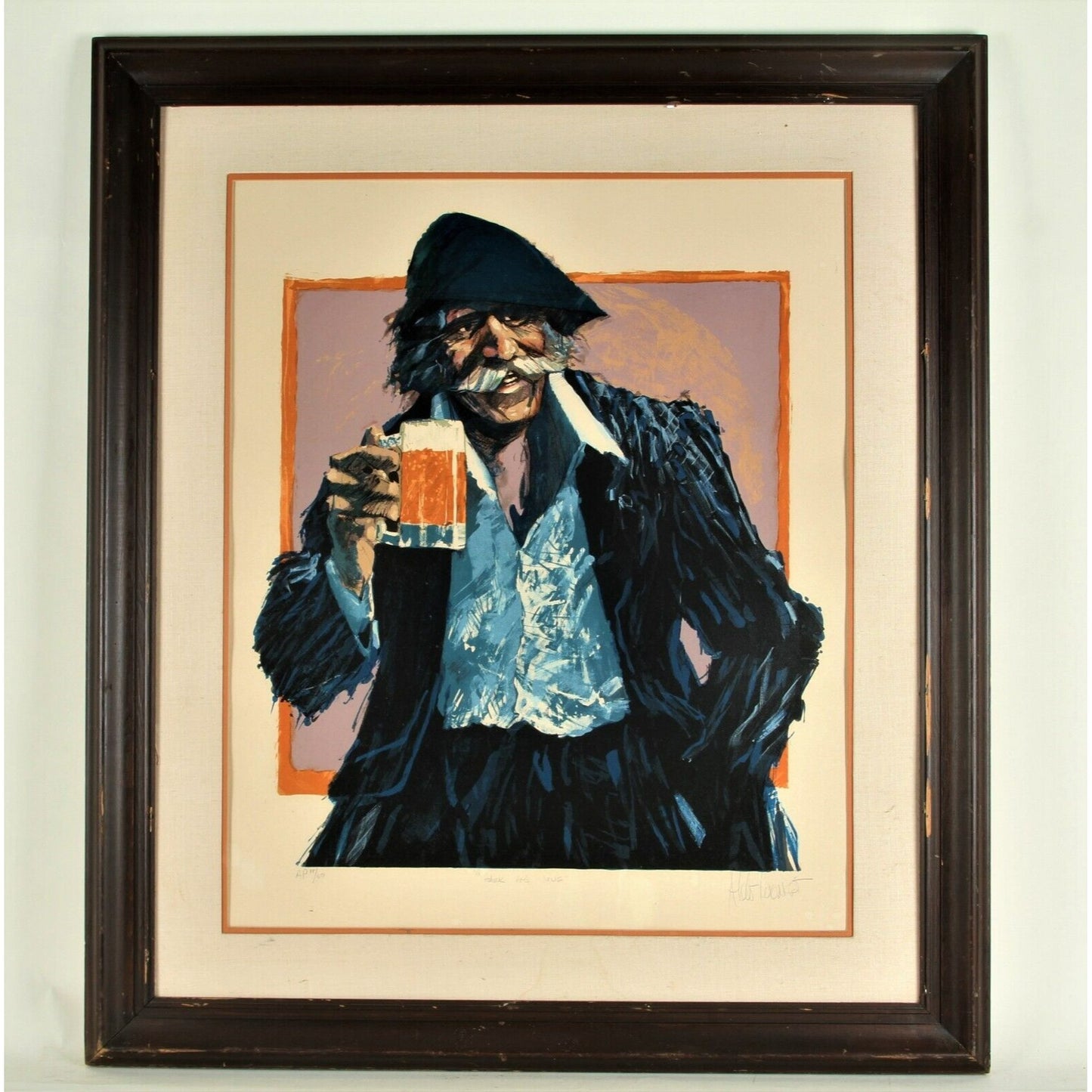 "The Hawk and The Mug" by Aldo Luongo Signed Lithograph Framed Numbered 48/50 AP