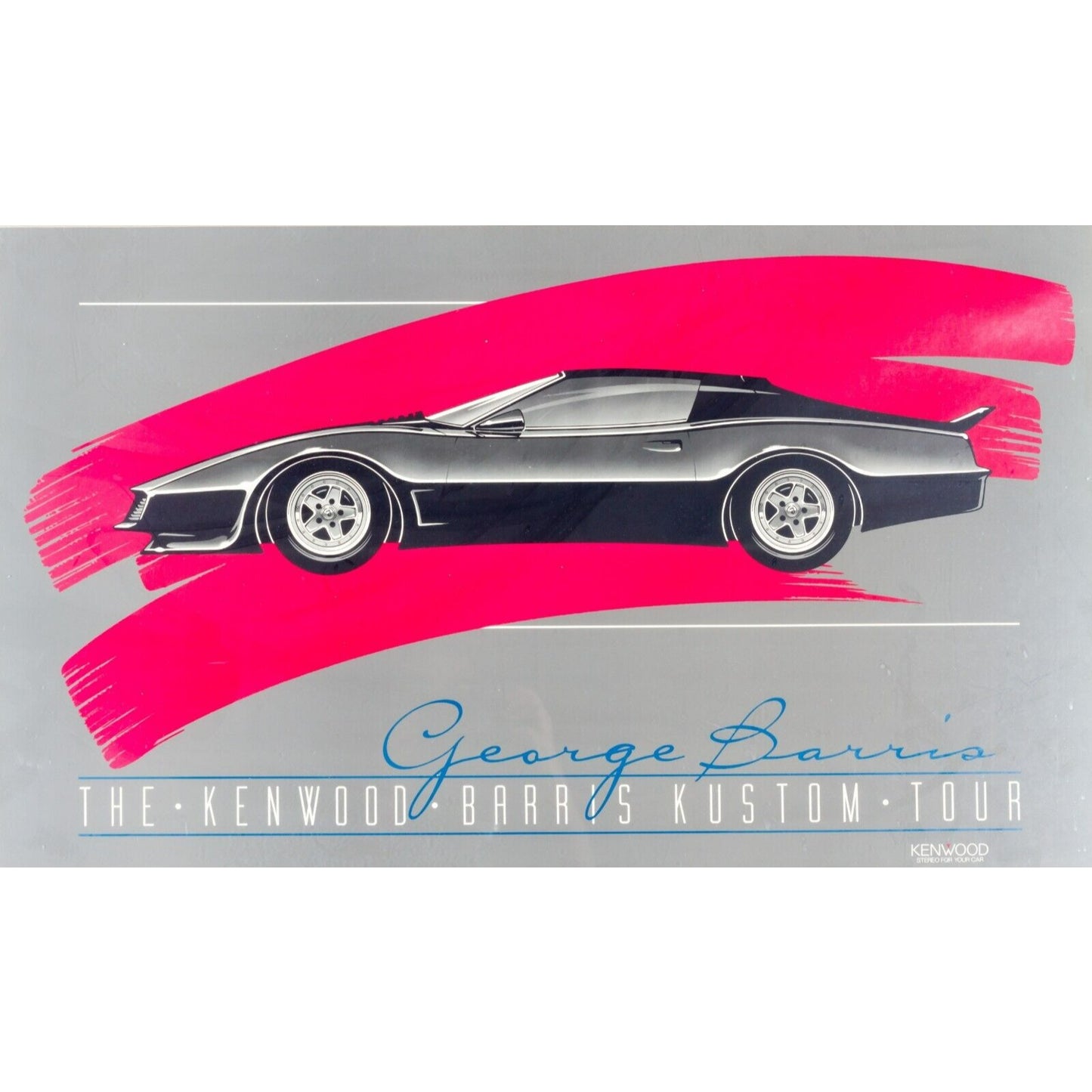 Kenwood Barris Kustom Tour Poster Framed Poster Signed by George Barris LE 600