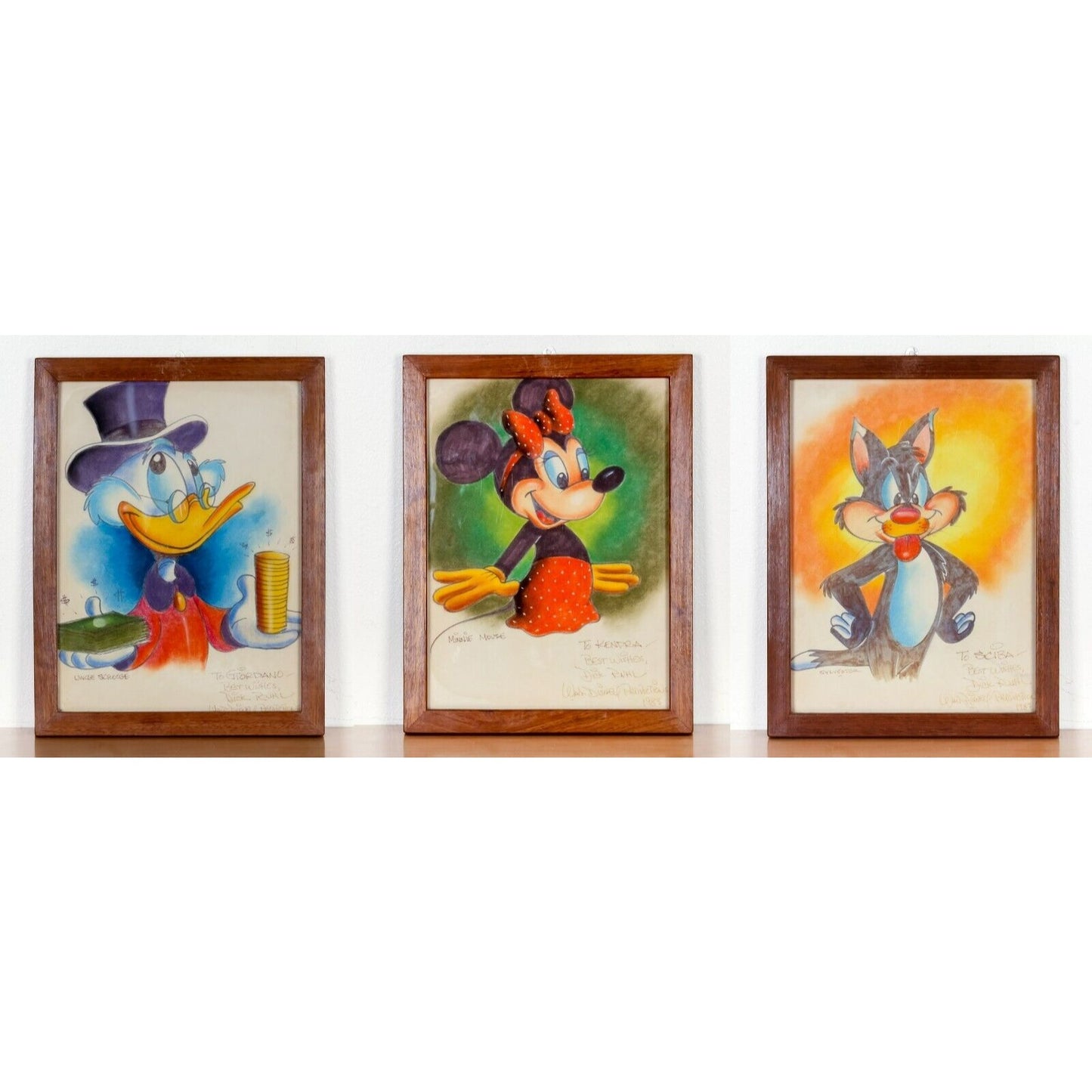 Lot of 3 Framed Dick Ruhl Original Marker Drawings Gorgeous!