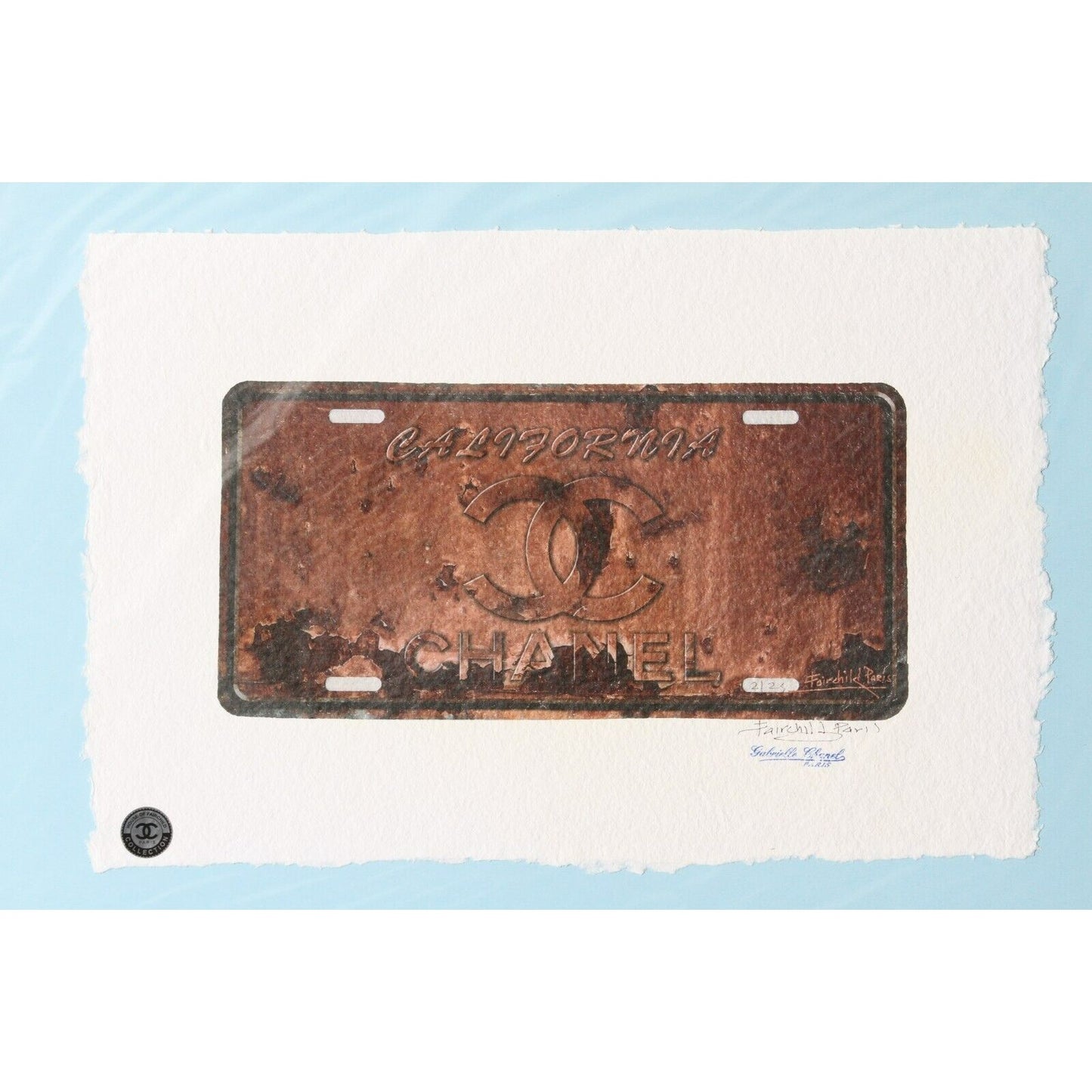 Chanel California License Plate Print By Fairchild Paris LE 2/25