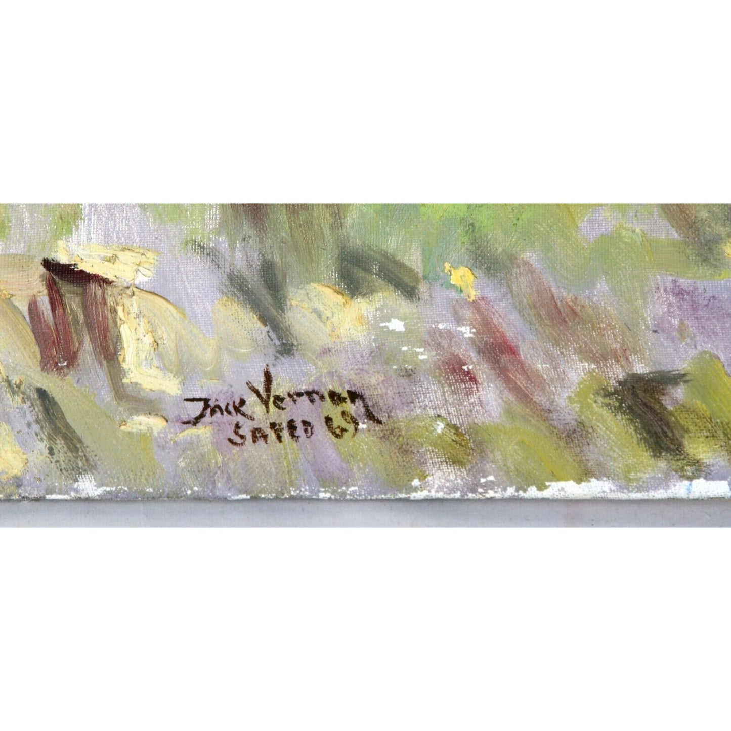 Jack Vernon: SUFED 69 Landscape Oil Painting of Sufed, Israel 1969 Signed