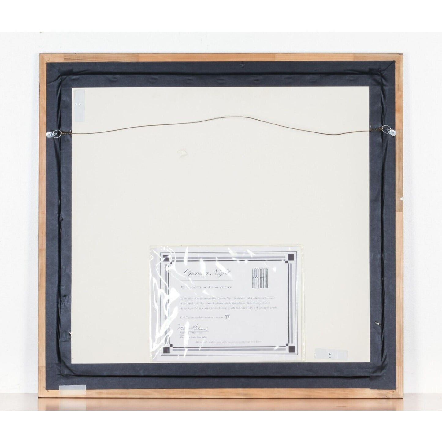 "Opening Night" Al Hirschfeld Signed Original Lithograph LE 97/350