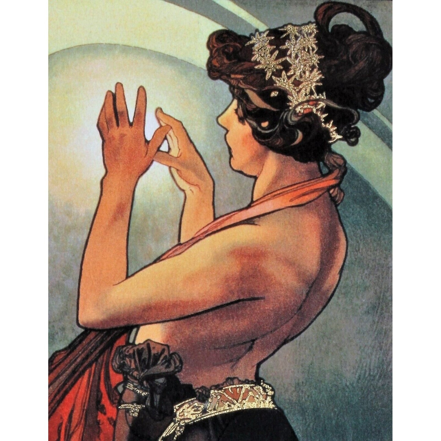 "The Pole Star" (1902), Alphonse Mucha Signed LE No. 42/475 Giclée Framed