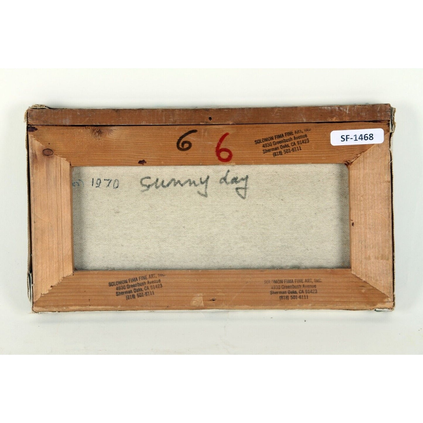 "Sunny Day" (1970) by Suzanne Demarest, Oil Painting on Canvas, 7x12.5