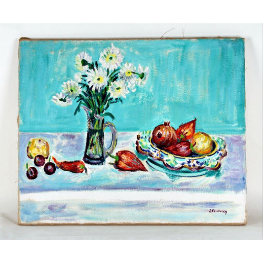 J. Koslovsky: Untitled - Still Life of Flowers, Fruit, & Vegetables