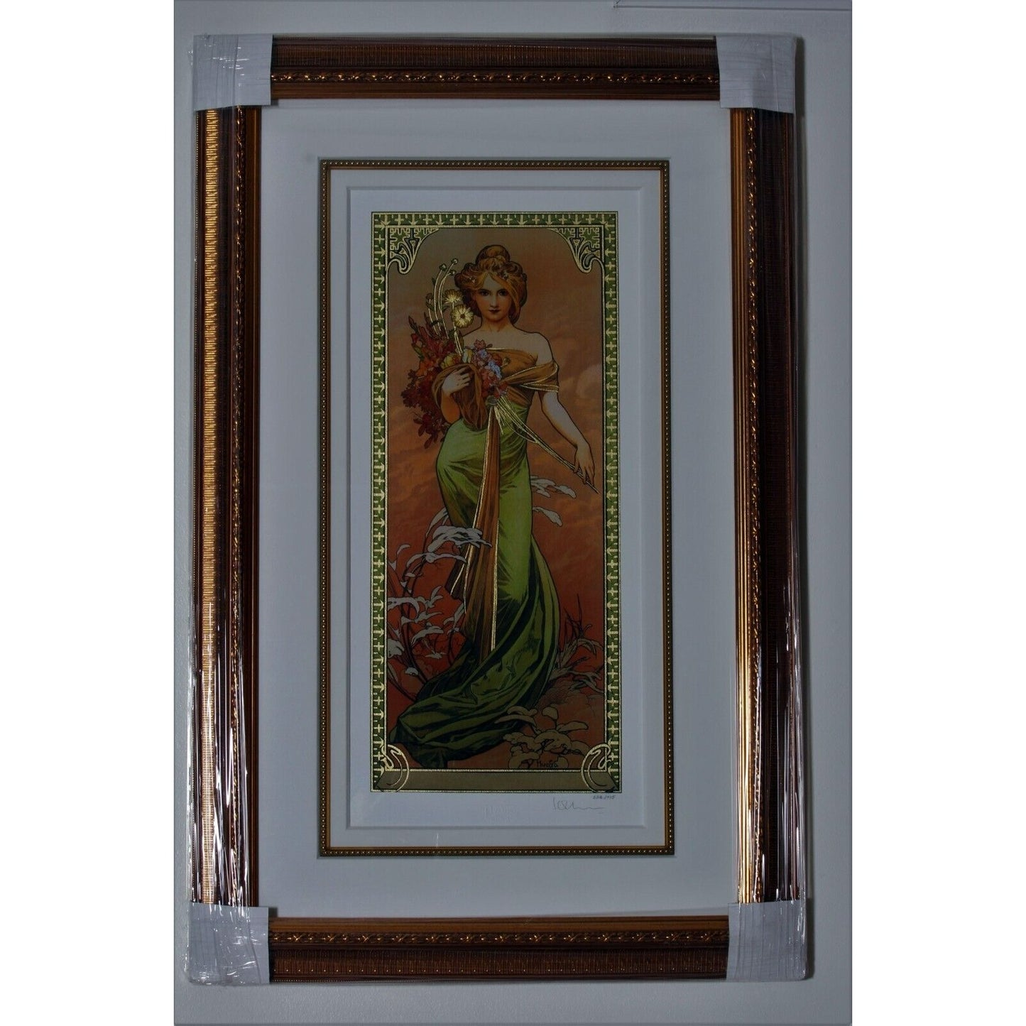 "The Seasons: Spring" (1900) by (After) Alphonse Mucha Signed No. 232/475 Giclée