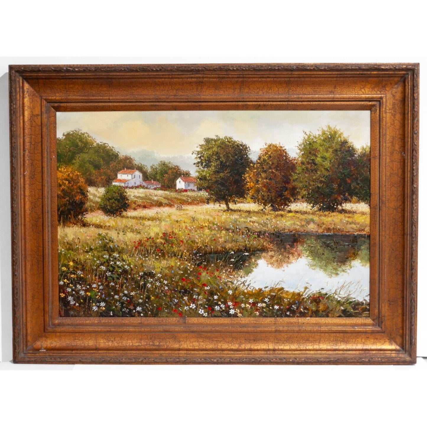 Untitled Landscape Framed Oil Painting signed Alson