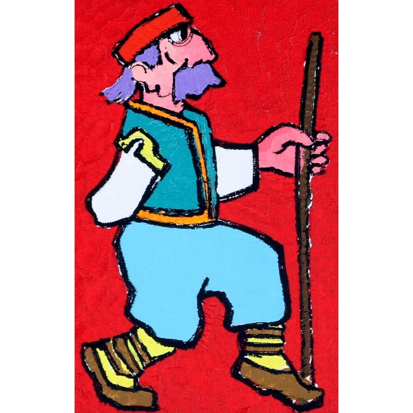 Jovan Obican: Taking Home the Dowry - Acrylic Painting Signed