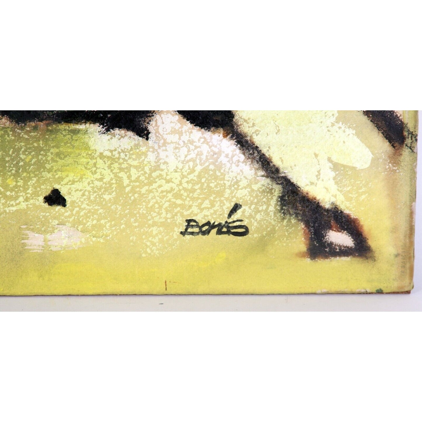 UNTITLED HORSE RACE OIL ON BOARD BONAS 22" X 30" UNFRAMED