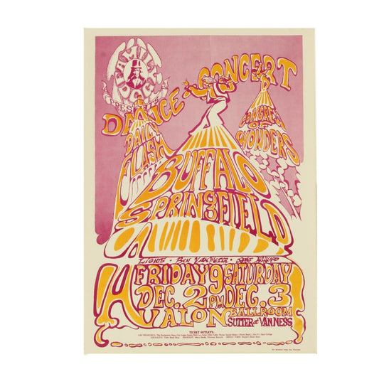 Buffalo Avalon Dance Concert Psychedelic Poster 1966 Original 20 x 14