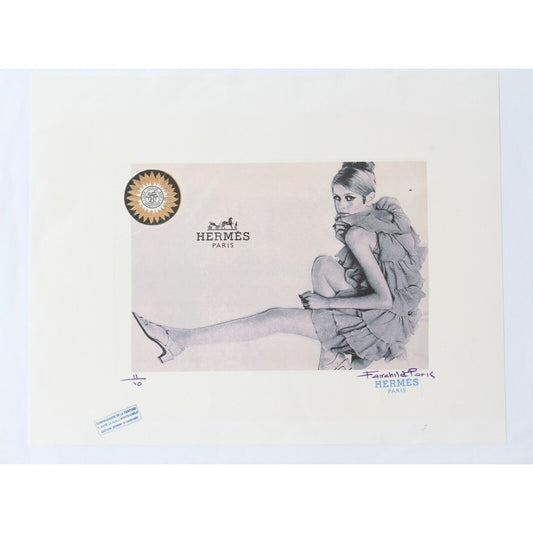 Twiggy Hermes Print By Fairchild Paris LE 11/50