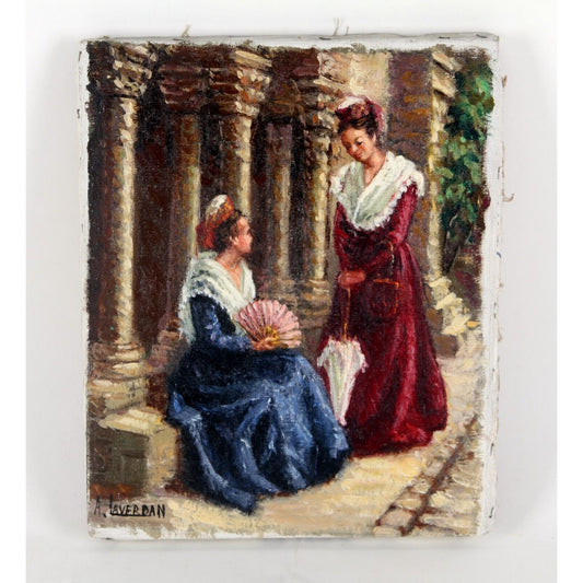 "Untitled" by Laverdan, Oil Painting on Canvas, 10.5x9