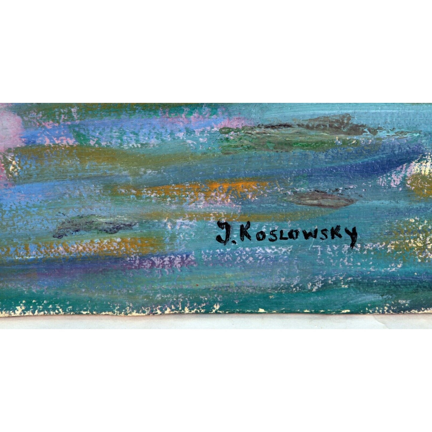 J. Koslovsky: Untitled - Still Life of Flowers in Vase Oil Painting Signed