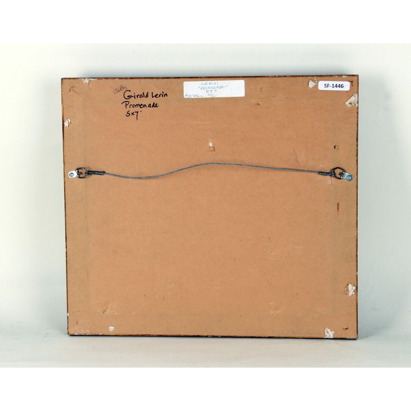 "Promenade" by Giralt Lerin, Oil on Board, 14x15 Framed