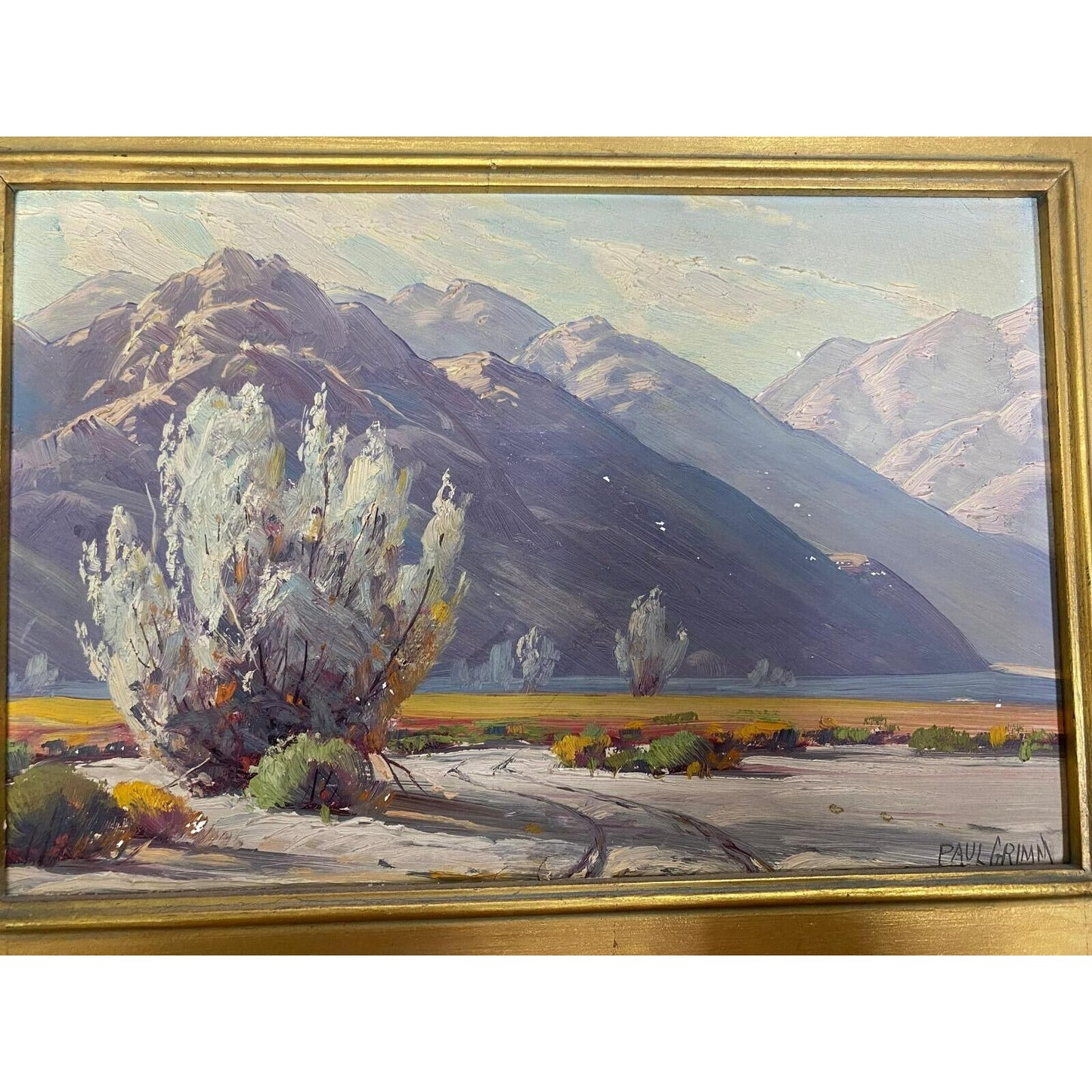 "Smoke Trees" by Paul Grimm Oil on Masonite 8" x 12" Painting Gorgeous!