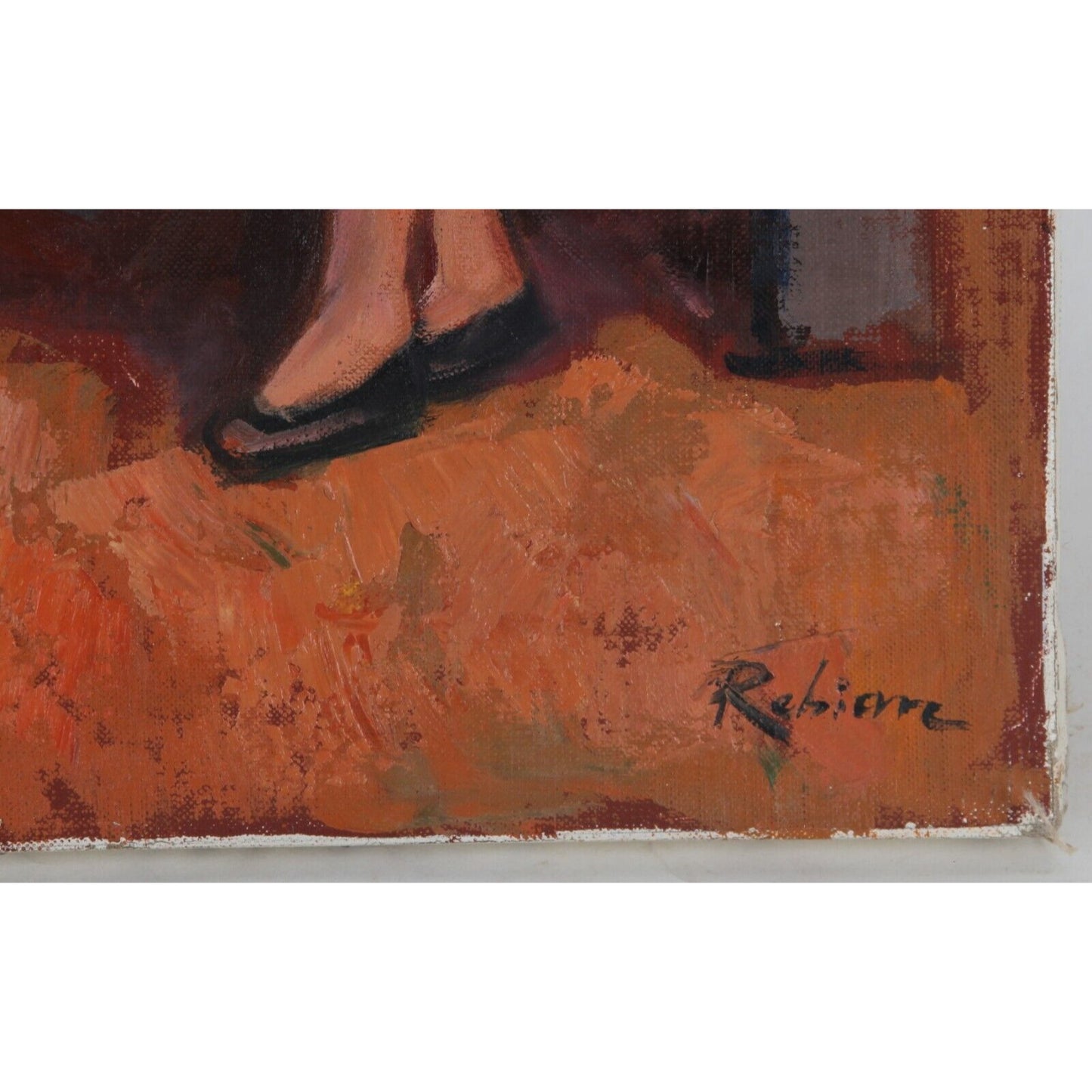 "Two Sisters" (1965) by Robierre, Oil on Canvas, 18x24