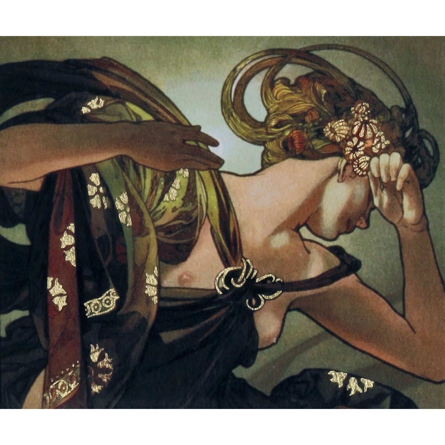 The Evening Star (1902) Giclée on Paper Alphonse Mucha Signed LE 42/475 Framed