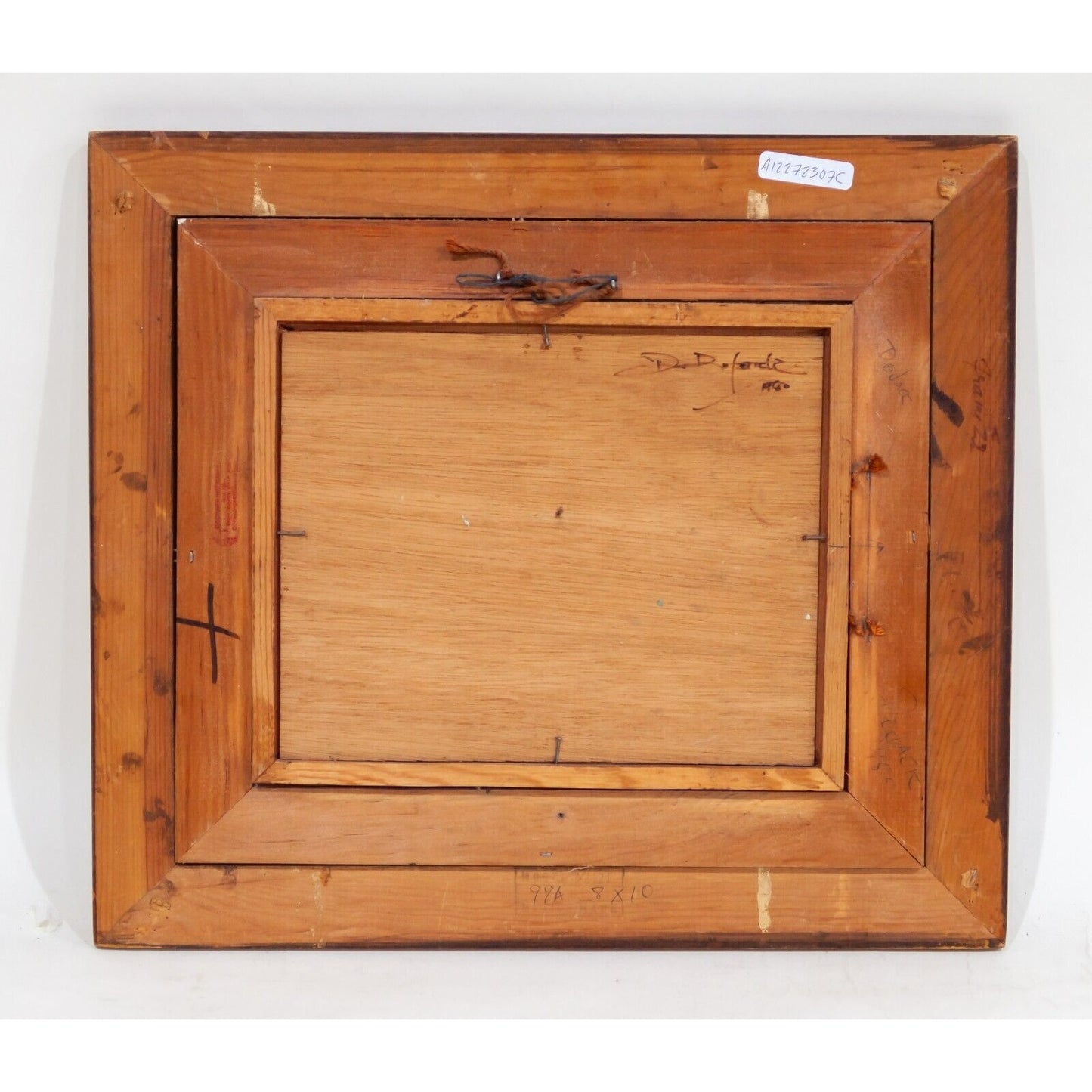 Untitled Cityscape Framed Oil Painting on Board Signed on Verso 8" x 10"