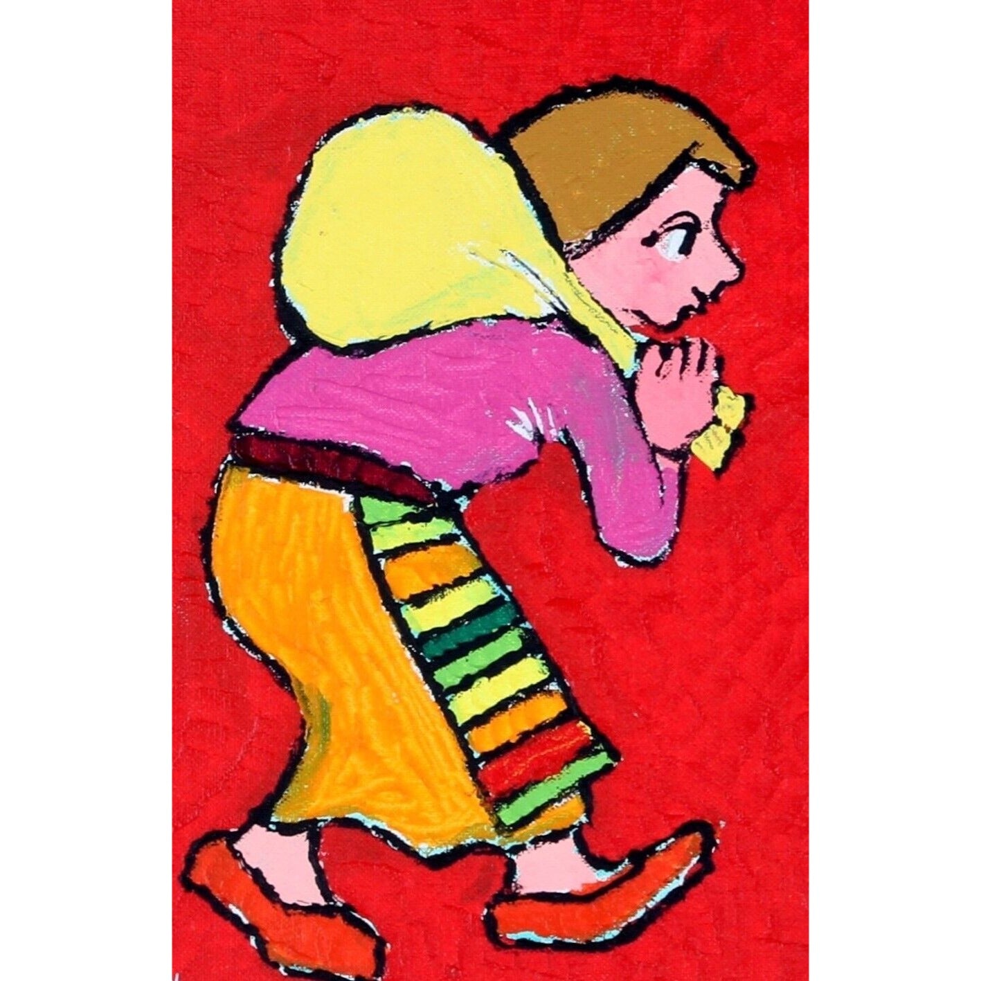 Jovan Obican: Taking Home the Dowry - Acrylic Painting Signed