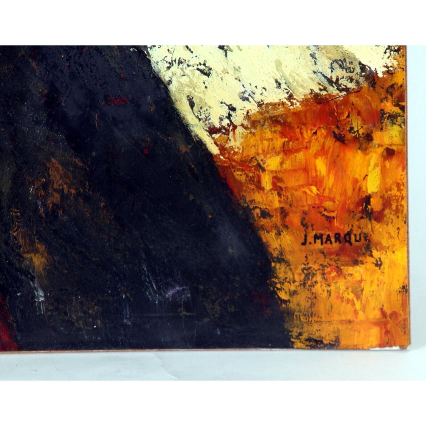 "Le Clown" by J. Marque, Oil Painting on Board, Paris, 24x18