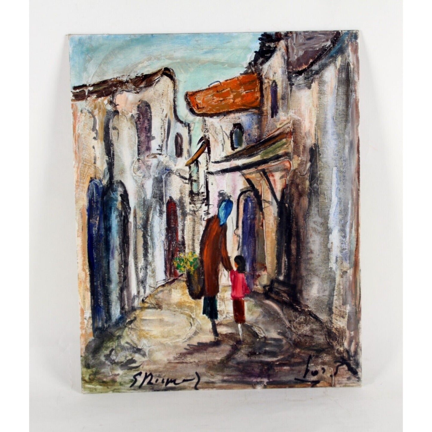 "Vielle a Soefer I" by S. Raphael, Oil Painting on Board, 20x16