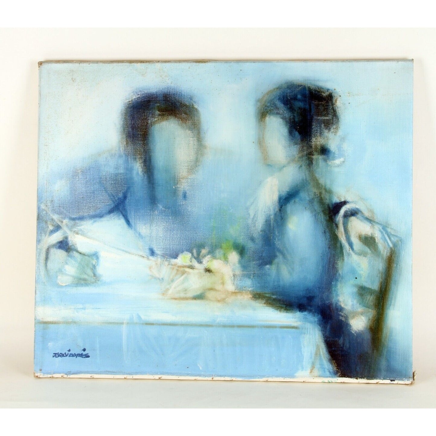 CONSECRATION A TAFLE BY JORDI BONAS UNFRAMED OIL ON CANVAS 24" x 28"