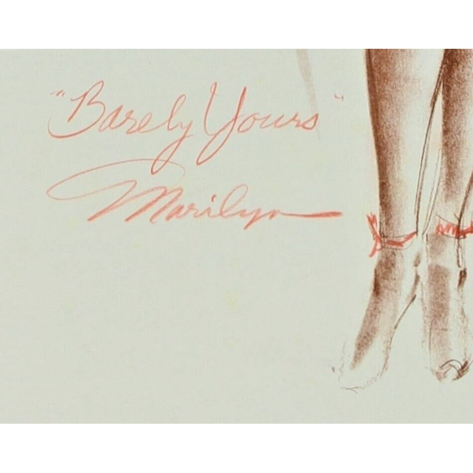 "Barely Yours Marilyn" (Monroe) by Earl Mac Pherson Lithograph Limited #44/280