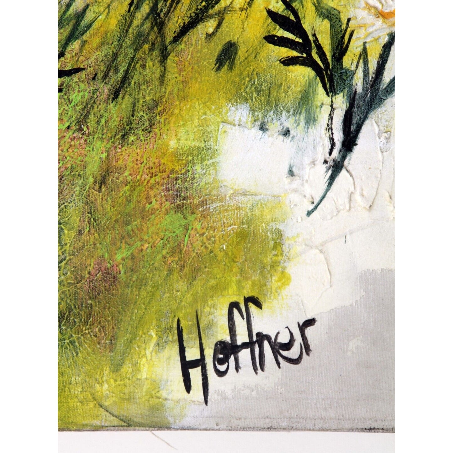 Lynne Heffner: Untitled - Girls Playing in Fields of Flowers Oil Painting Signed