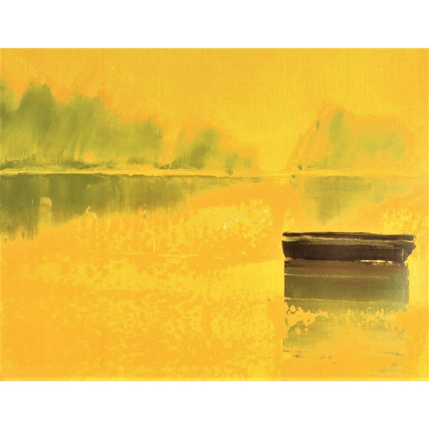 D’Or et de Reve (Yellow Red Woman) by Emile Bellet Signed Lithograph