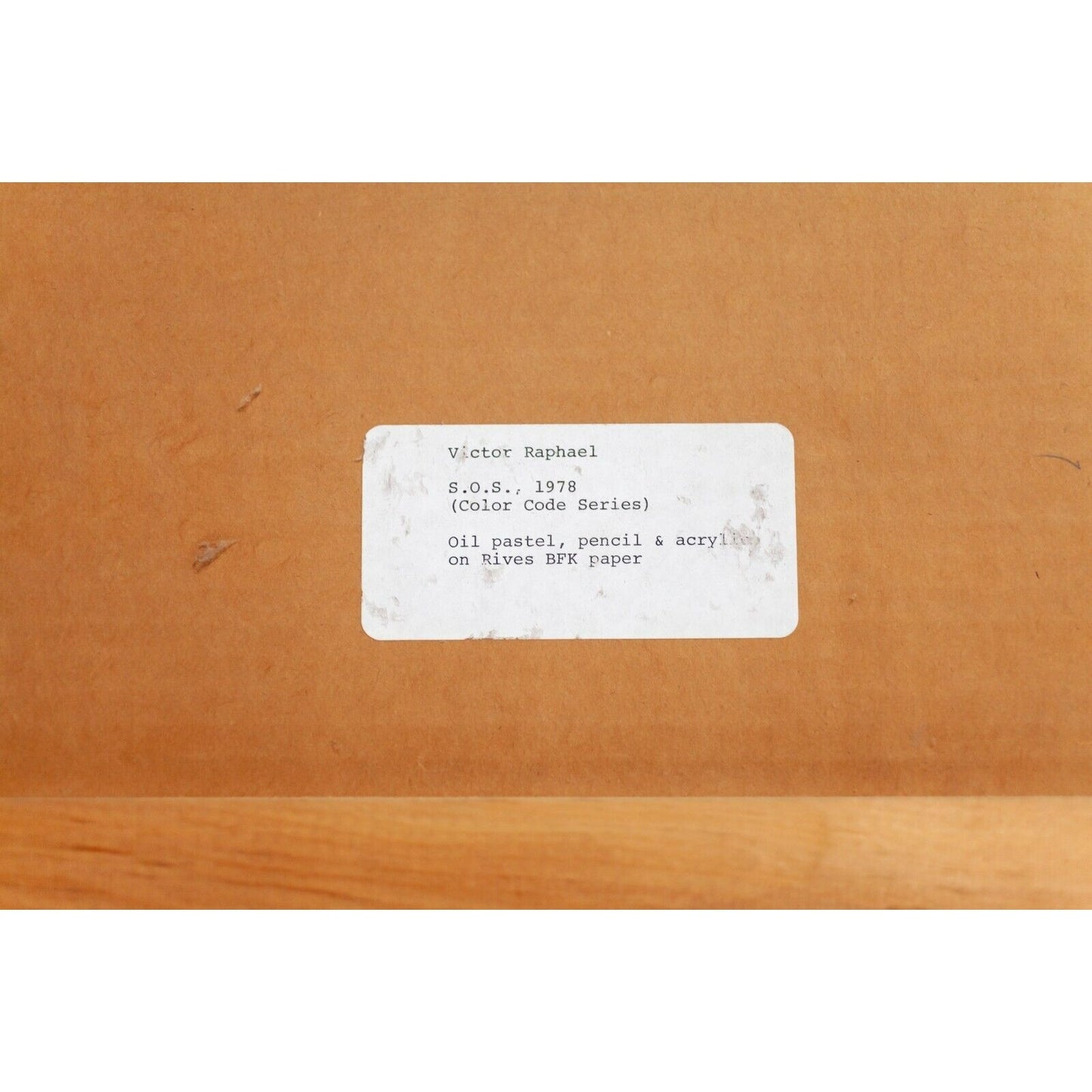 SOS, from the series "Color Code" 1978 Framed Painting by Victor Raphael