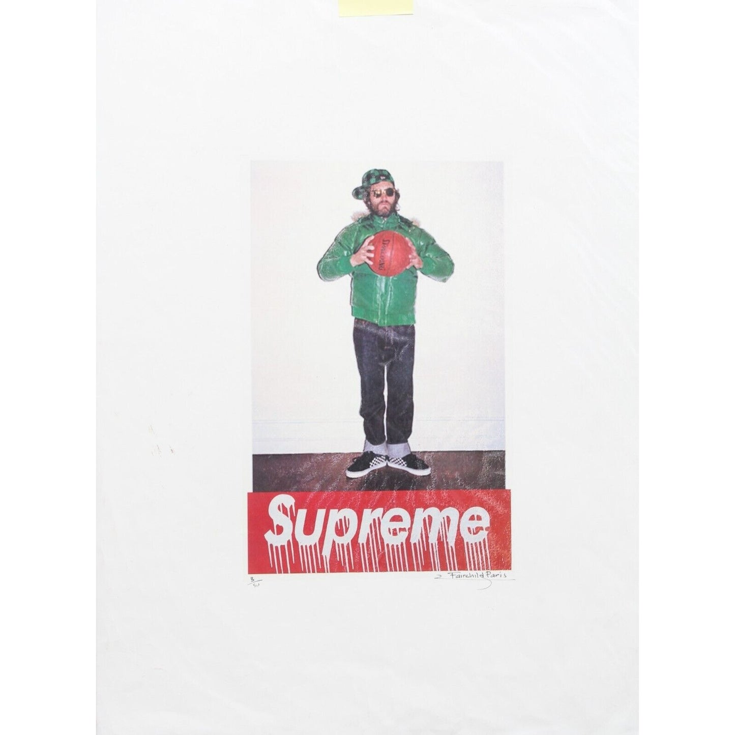 Supreme Man Holding Basketball Print By Fairchild Paris LE 3/50