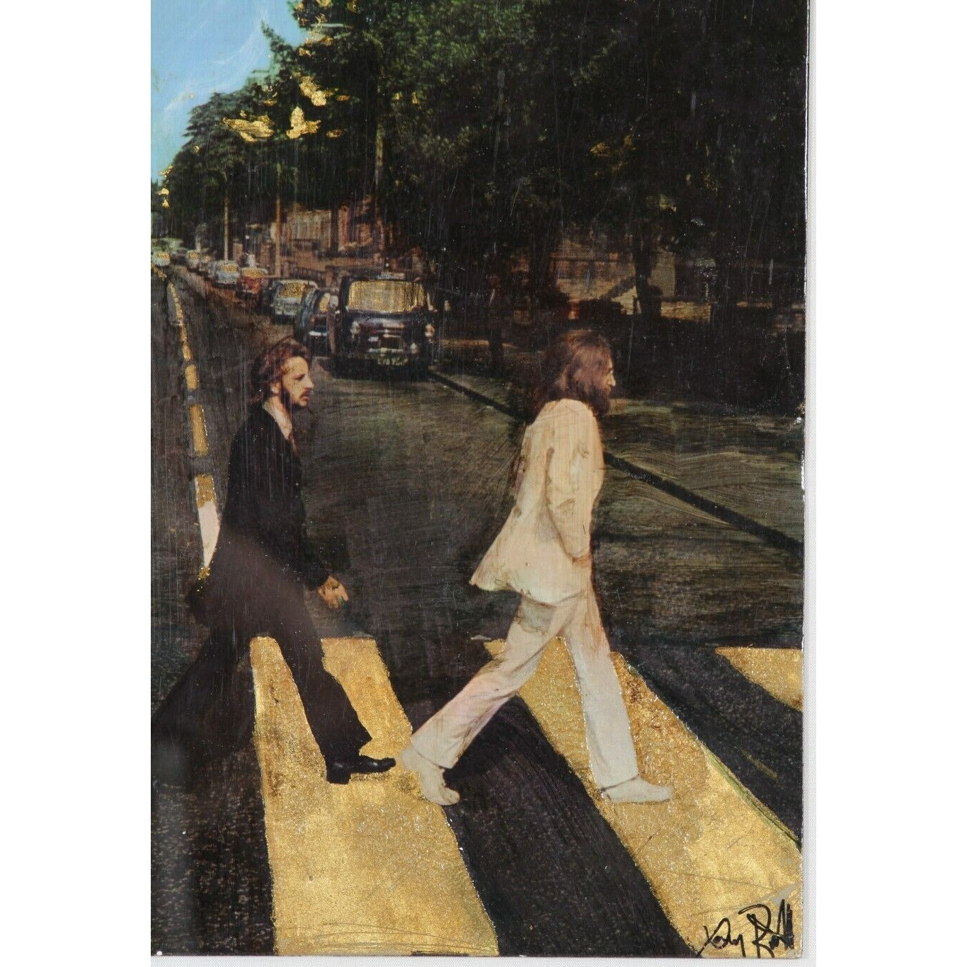 "Abbey Road" Illuminated Album Cover by Xany Rudoff Framed w/ Paperwork