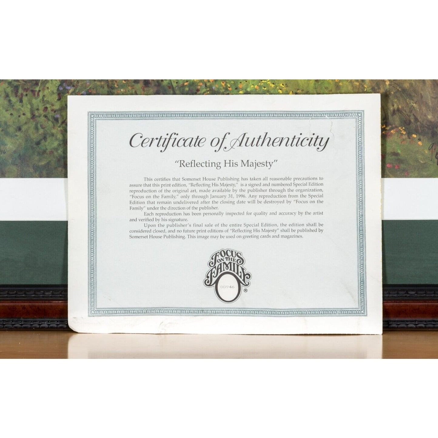 "Reflecting His Majesty" by G Harvey Framed Lithograph w/ CoA #8946