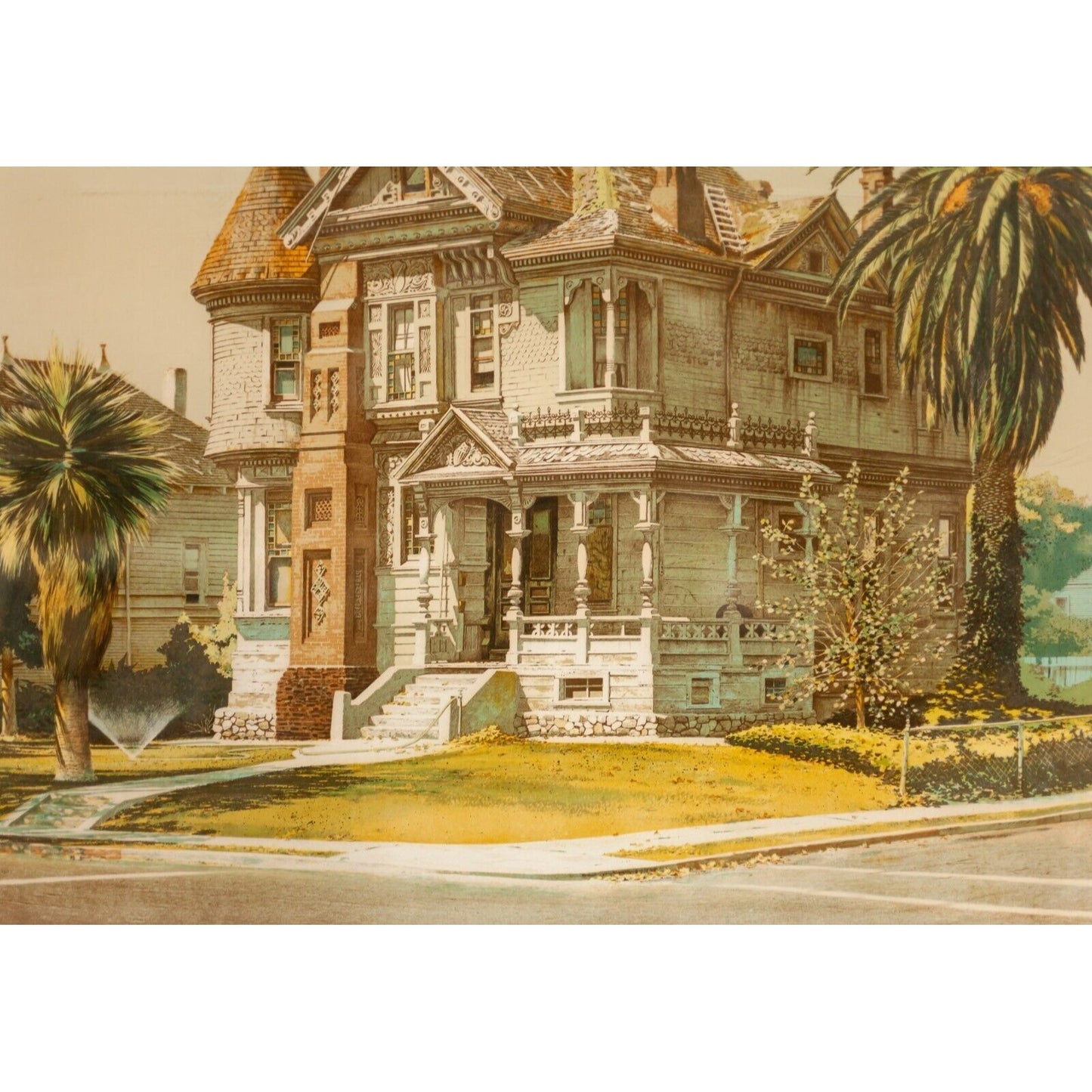 "Figueroa House" by Merv Corning Framed Lithograph on Paper AP XLVI/LX