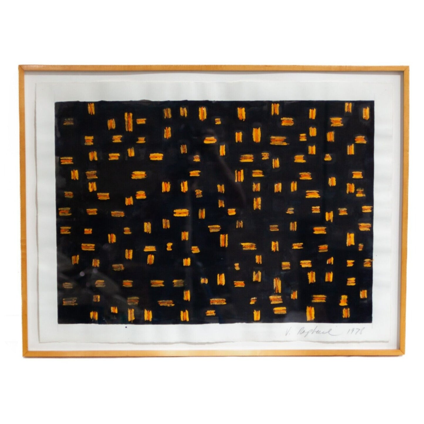 SOS, from the series "Color Code" 1978 Framed Painting by Victor Raphael