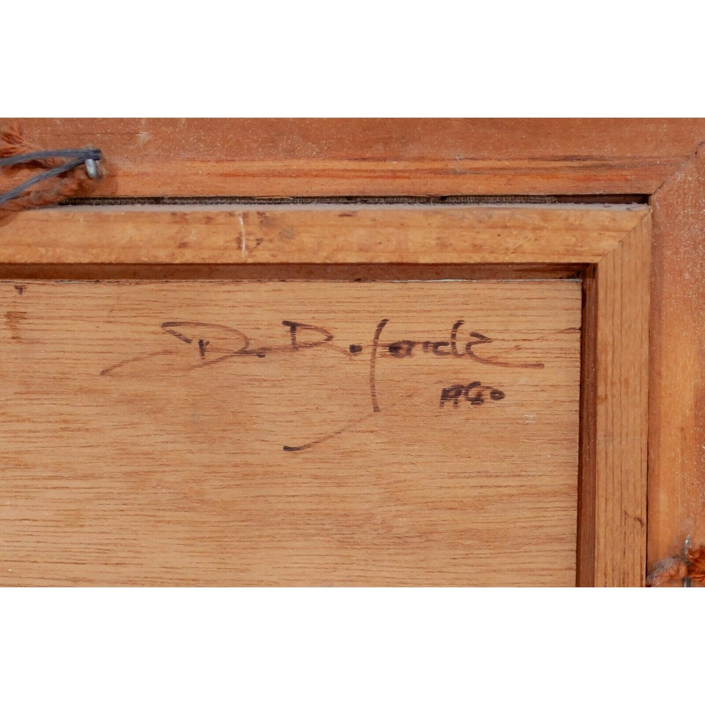 Untitled Cityscape Framed Oil Painting on Board Signed on Verso 8" x 10"