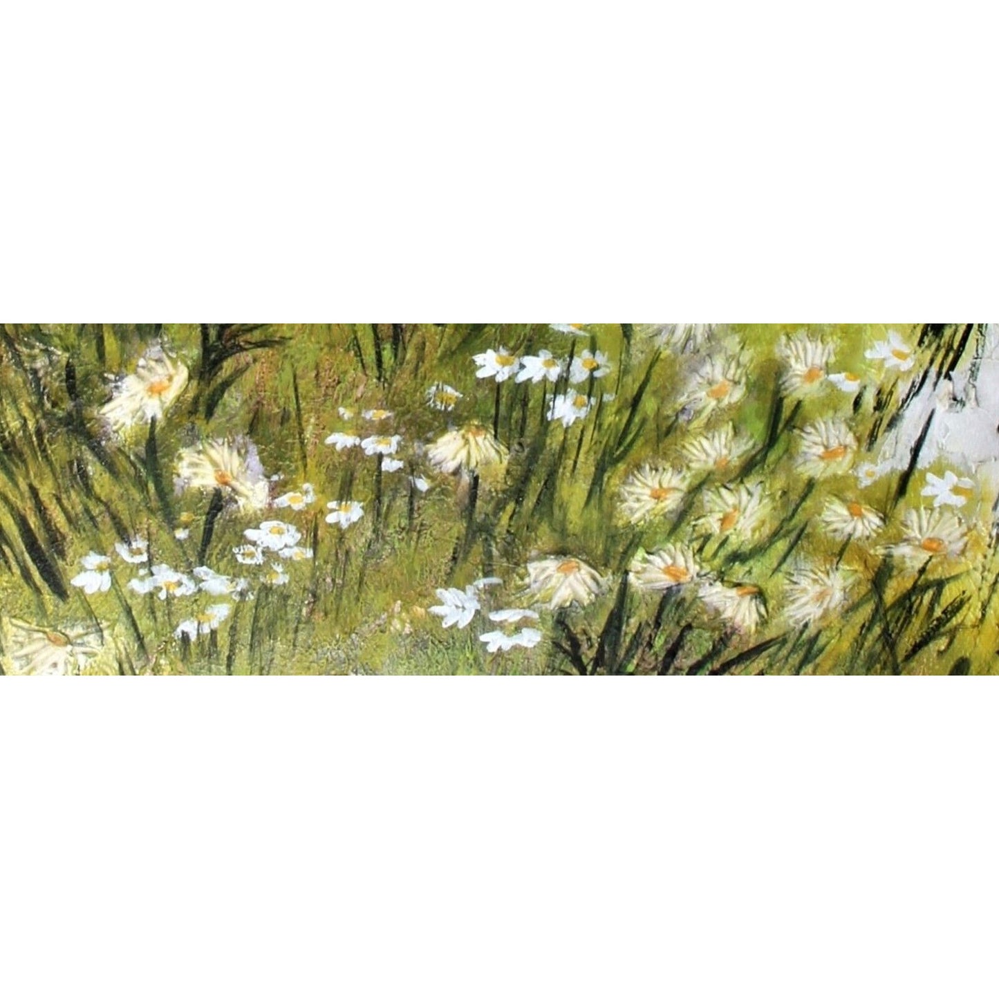 Lynne Heffner: Untitled - Girls Playing in Fields of Flowers Oil Painting Signed