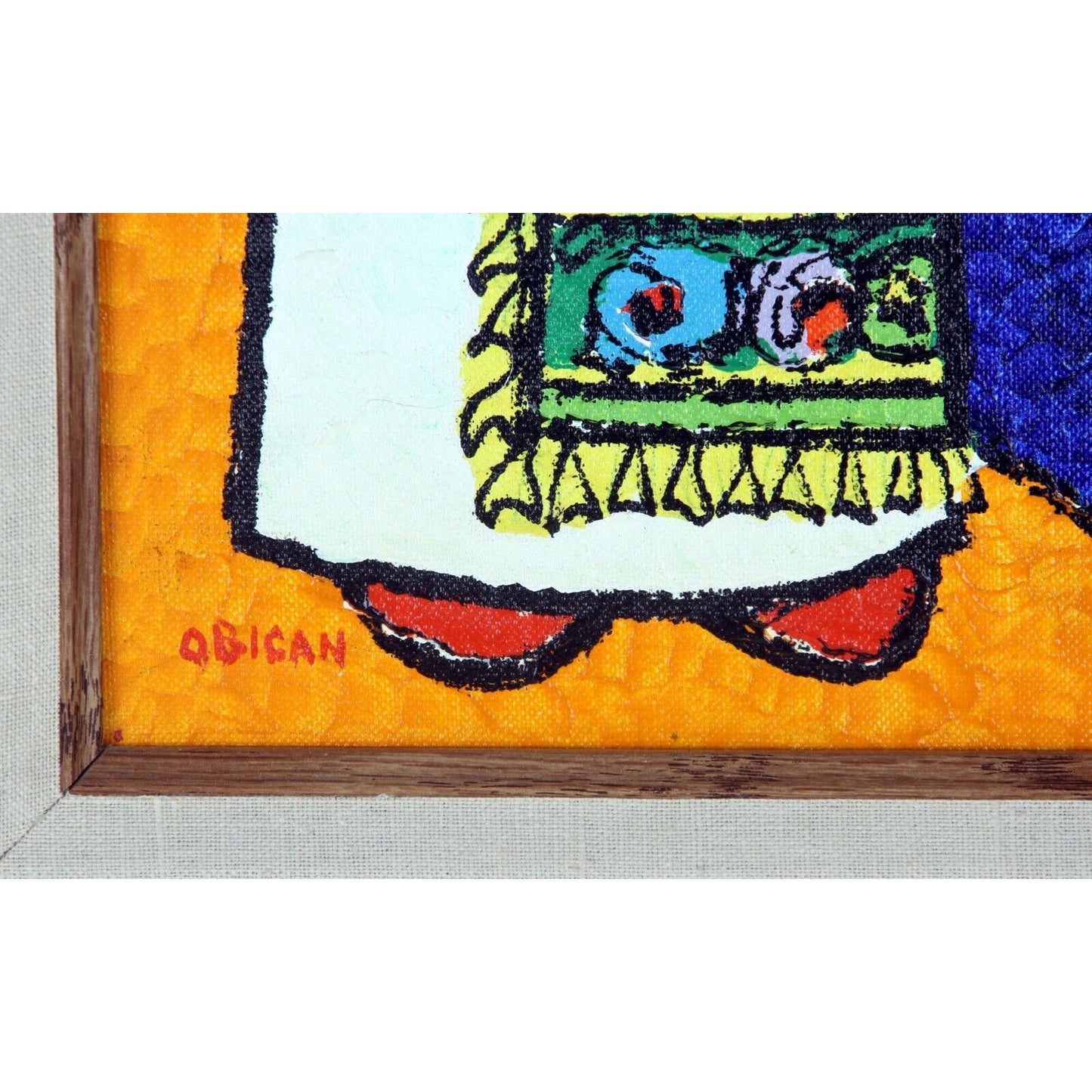 Jovan Obican: The Happy Family - Acrylic Painting Signed