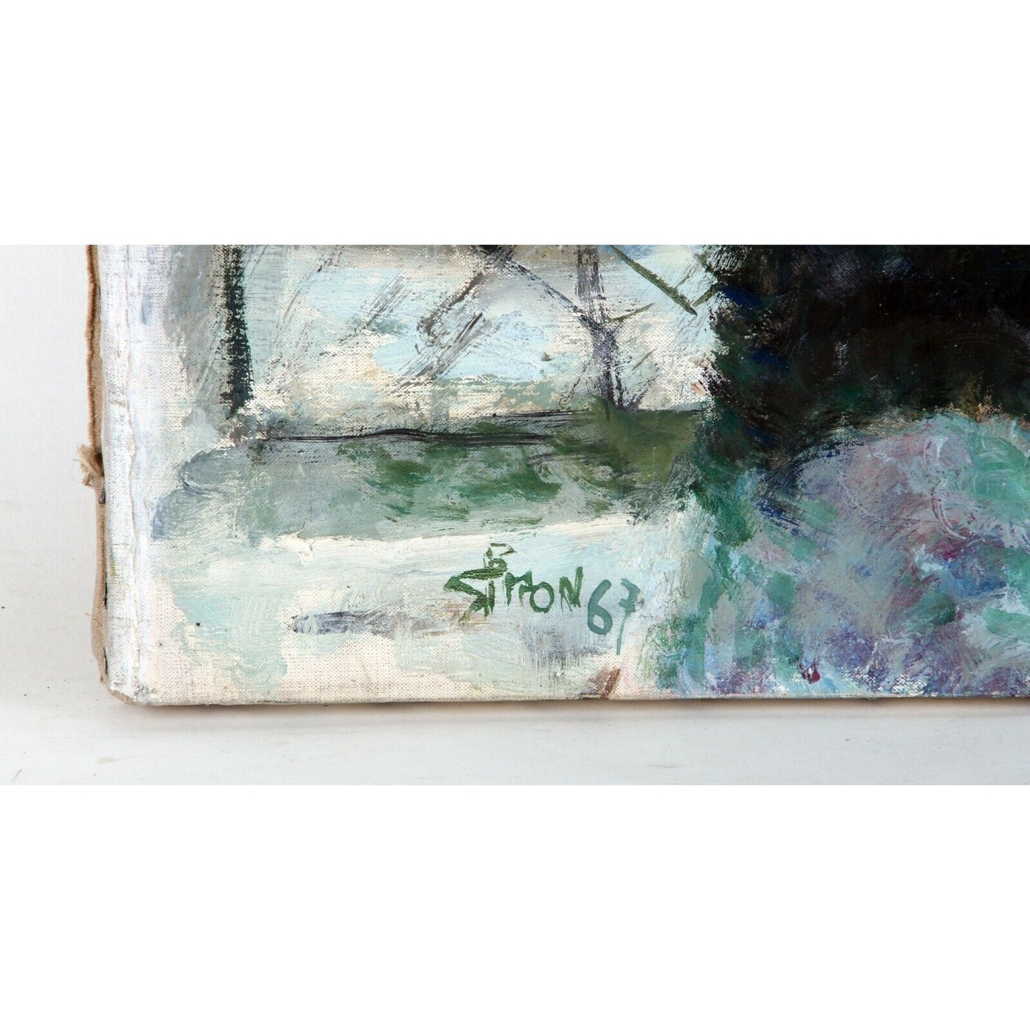 "Paysage de Monthmon Kel'Kiven Rue Stringent" by Boris Simon, Oil on Canvas