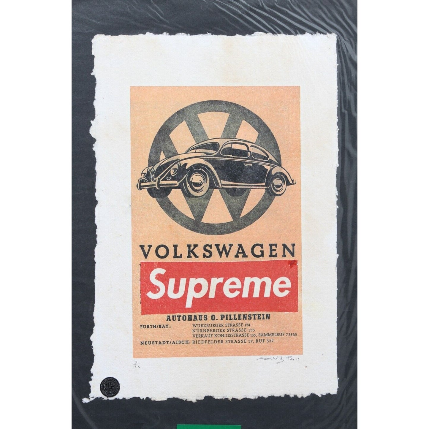 Supreme Volkswagen Print By Fairchild Paris LE 3/25