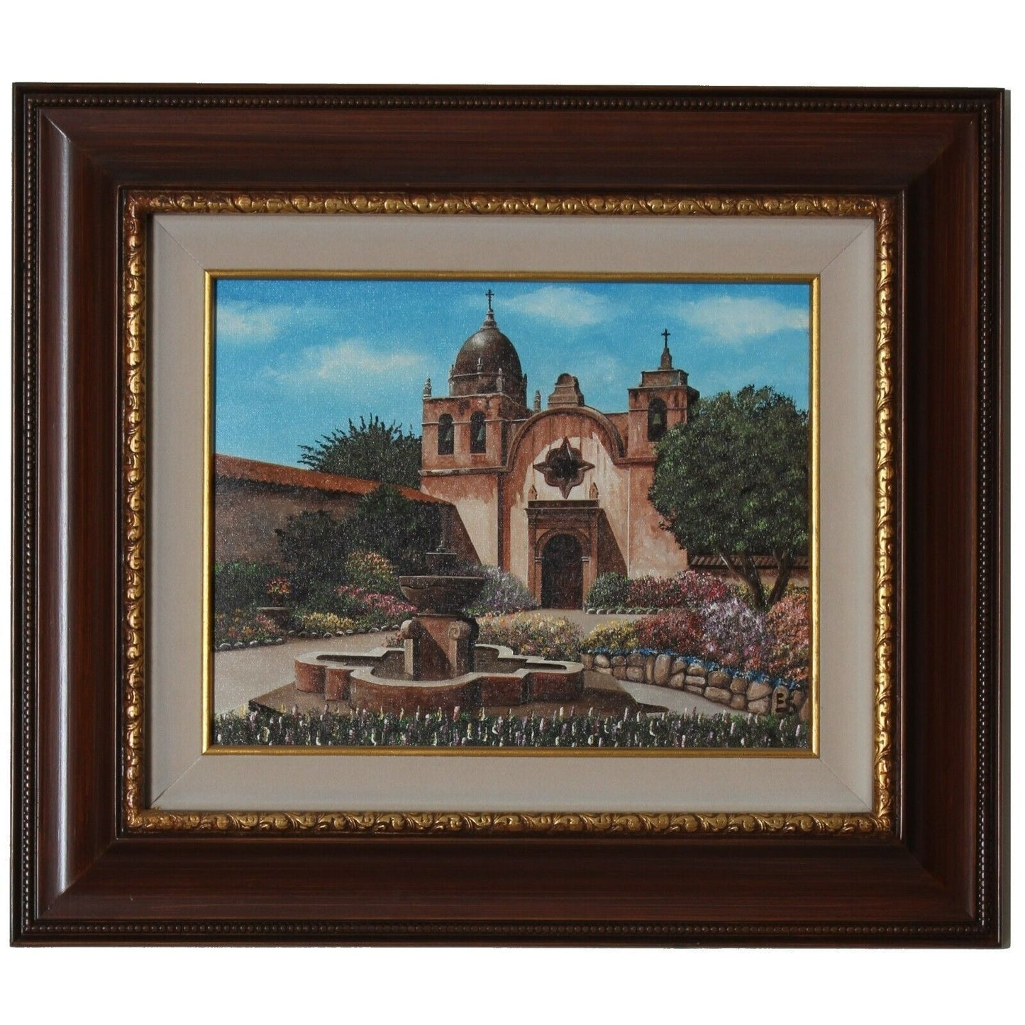 "San Carlos Borromeo" by Eugene Schmidt Framed Oil on Canvas 11x14