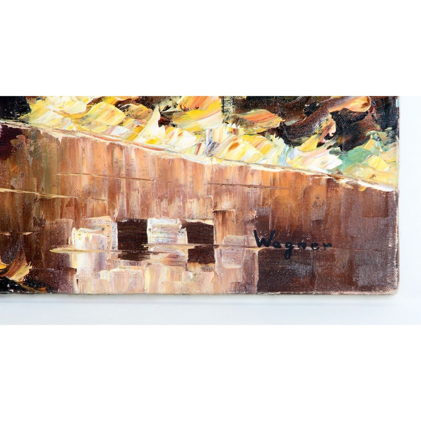 UNTITLED HOUSE PAINTING BY WAGNER OIL ON CANVAS 16" x 20" UNFRAMED