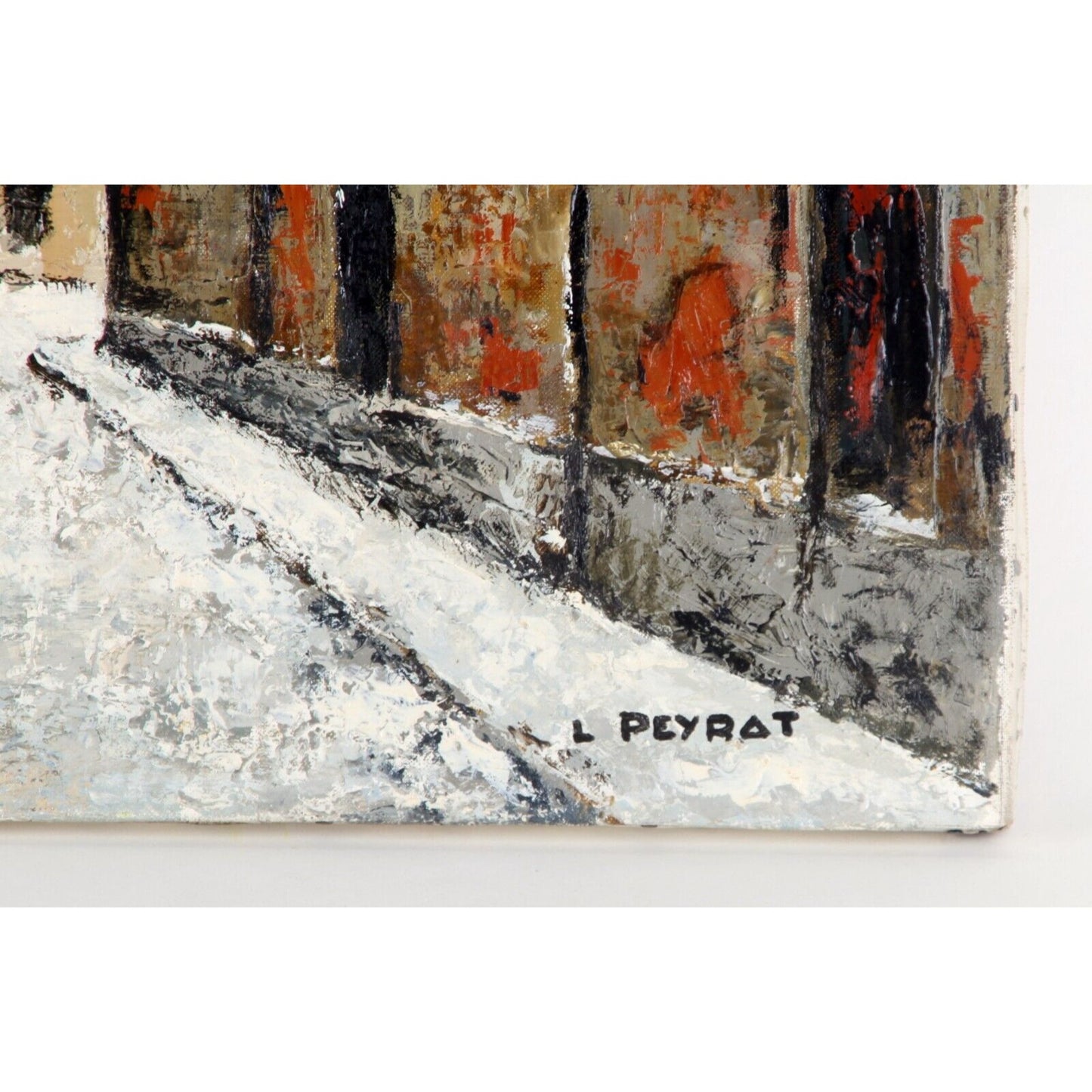 "Rue de l'Abbaye Saint Germain des Pres" by L. Peyrat, Paris, Oil on Canvas